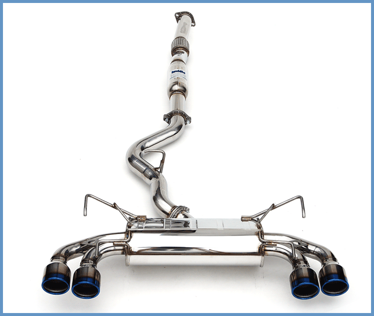 Invidia Dual Q300 Titanium Tip Cat-back Exhaust - 08-11 Subaru WRX/STI Hatch