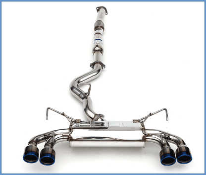 Invidia Dual Q300 Titanium Tip Cat-back Exhaust - 08-11 Subaru WRX/STI Hatch
