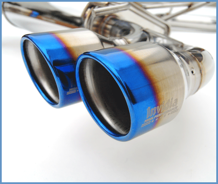 Invidia Dual Q300 Titanium Tip Cat-back Exhaust - 08-11 Subaru WRX/STI Hatch