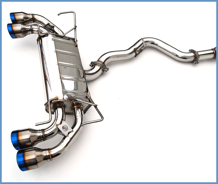 Invidia Dual Q300 Titanium Tip Cat-back Exhaust - 08-11 Subaru WRX/STI Hatch