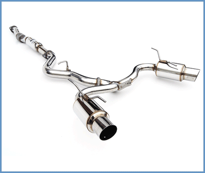 Invidia Dual N1 Single Layer SS Tipped Cat-back Exhaust - 08-11 Subaru WRX/STI Hatch