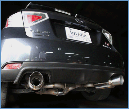 Invidia Dual N1 Single Layer SS Tipped Cat-back Exhaust - 08-11 Subaru WRX/STI Hatch