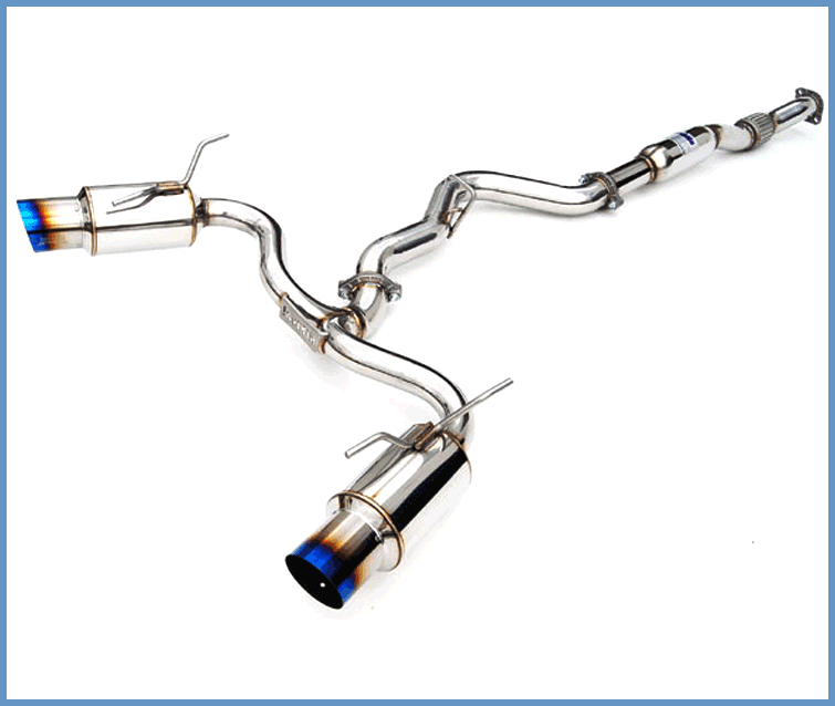 Invidia Dual N1 Single Layer Titanium Tipped Cat-back Exhaust - 08-11 Subaru WRX/STI Hatch