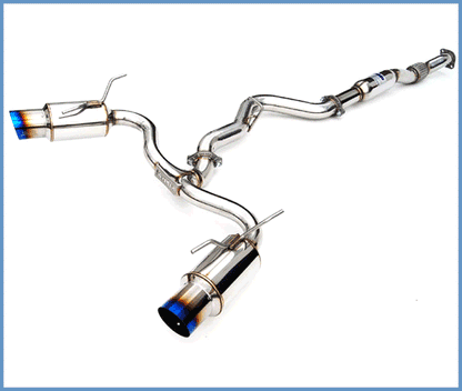 Invidia Dual N1 Single Layer Titanium Tipped Cat-back Exhaust - 08-11 Subaru WRX/STI Hatch