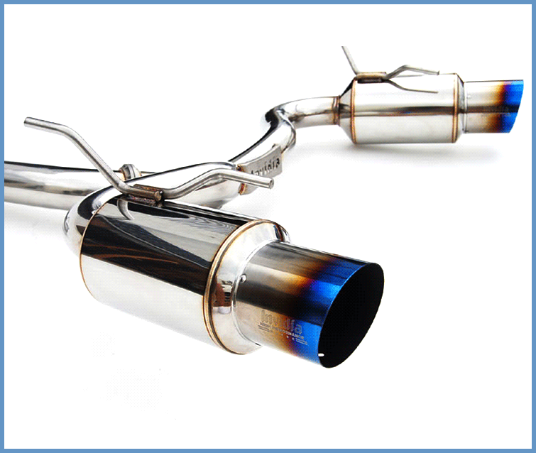 Invidia Dual N1 Single Layer Titanium Tipped Cat-back Exhaust - 08-11 Subaru WRX/STI Hatch