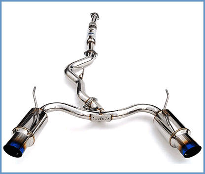 Invidia Dual N1 Single Layer Titanium Tipped Cat-back Exhaust - 08-11 Subaru WRX/STI Hatch