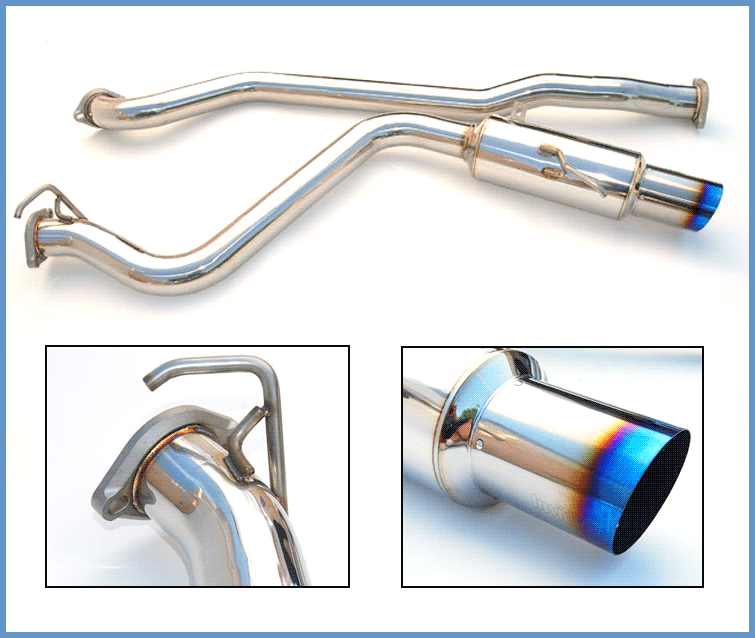 Invidia 76mm (101mm tip) RACING Titanium Tip Cat-back Exhaust - 08-09 Subaru WRX Sedan