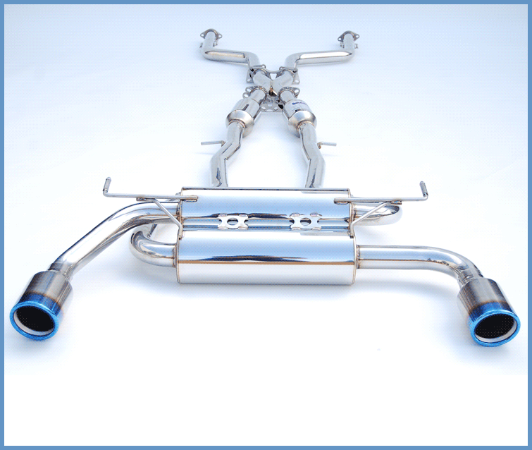 Invidia Gemini w/ Rolled Titanium Tips Cat-Back Exhaust - 14+ Infiniti Q50