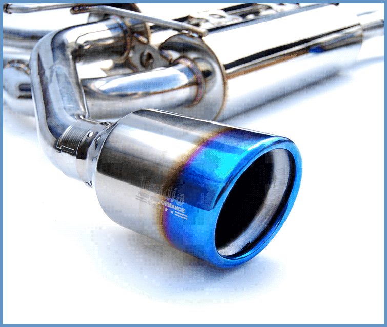 Invidia Gemini w/ Rolled Titanium Tips Cat-Back Exhaust - 14+ Infiniti Q50