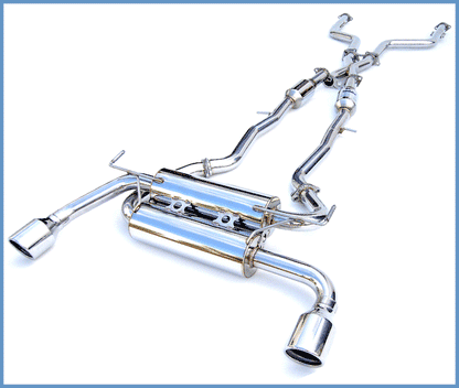 Invidia Gemini w/ Rolled Stainless Steel Tips Cat-Back Exhaust - 14+ Infiniti Q50