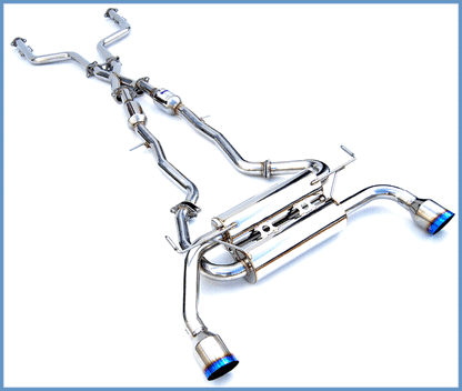Invidia Q300 w/ Single Layer Titanium Tips Cat-Back Exhaust - 14+ Infiniti Q50