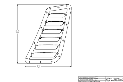 Verus - Hood Louver Kit - Mk7 Golf R/GTI