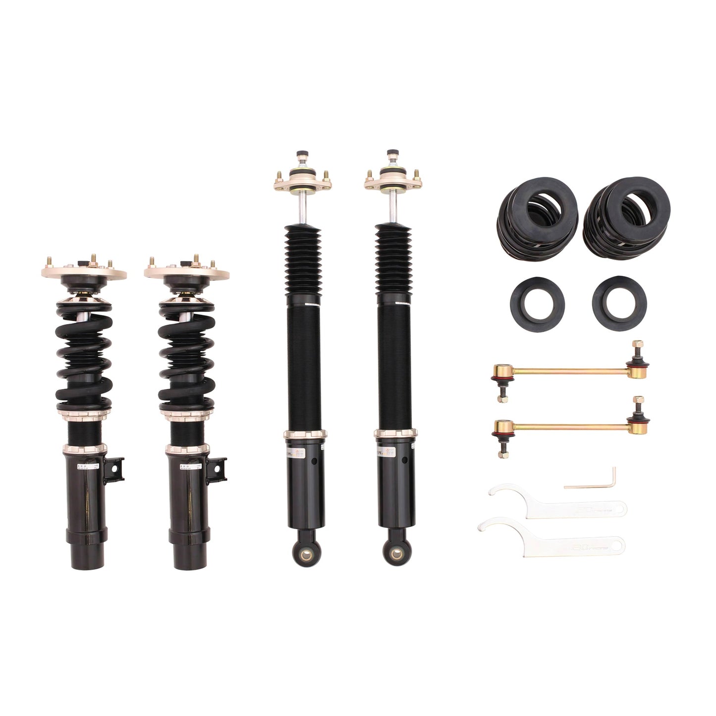 BC Racing BR Series coilovers on white background