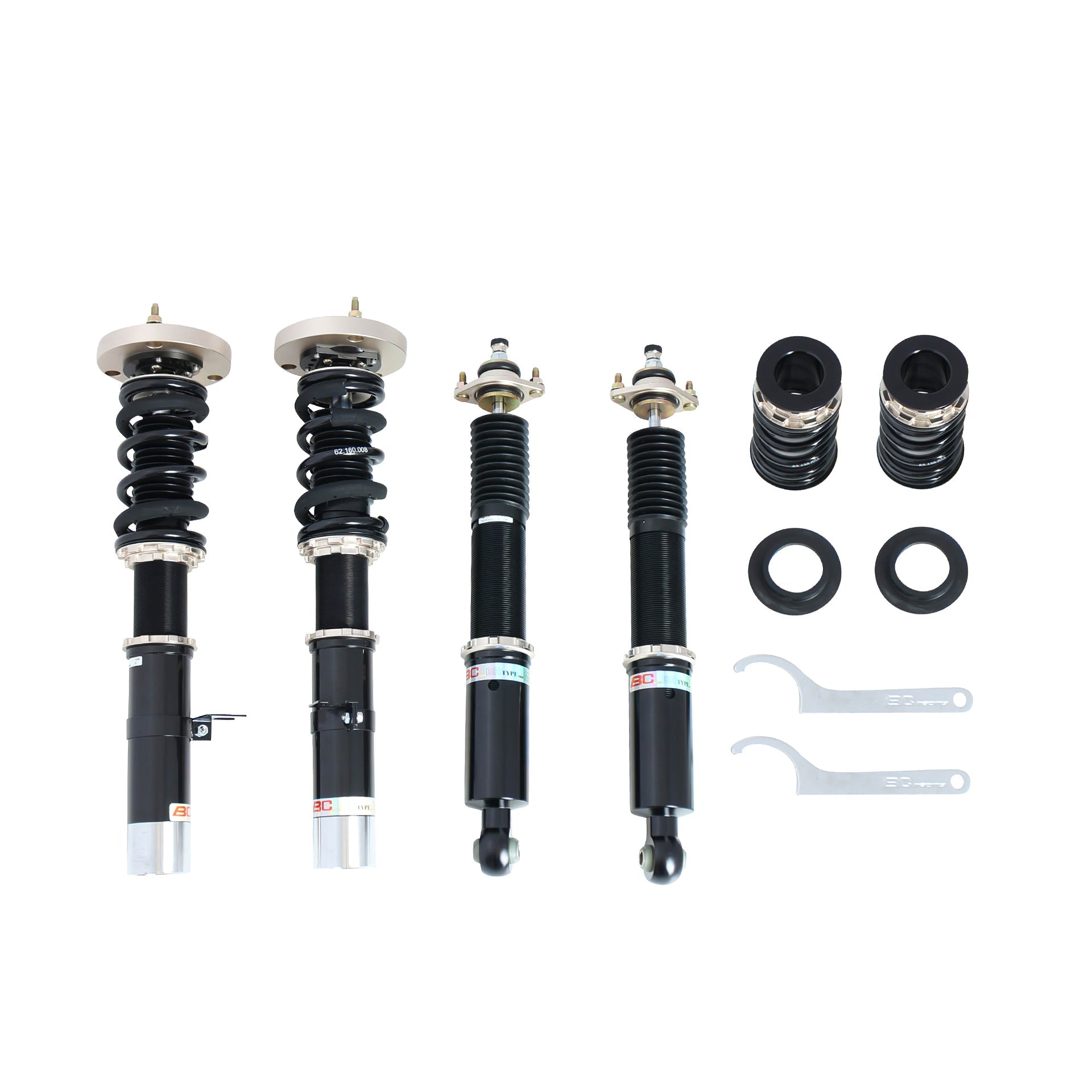 BC Racing BR Series coilovers on white background
