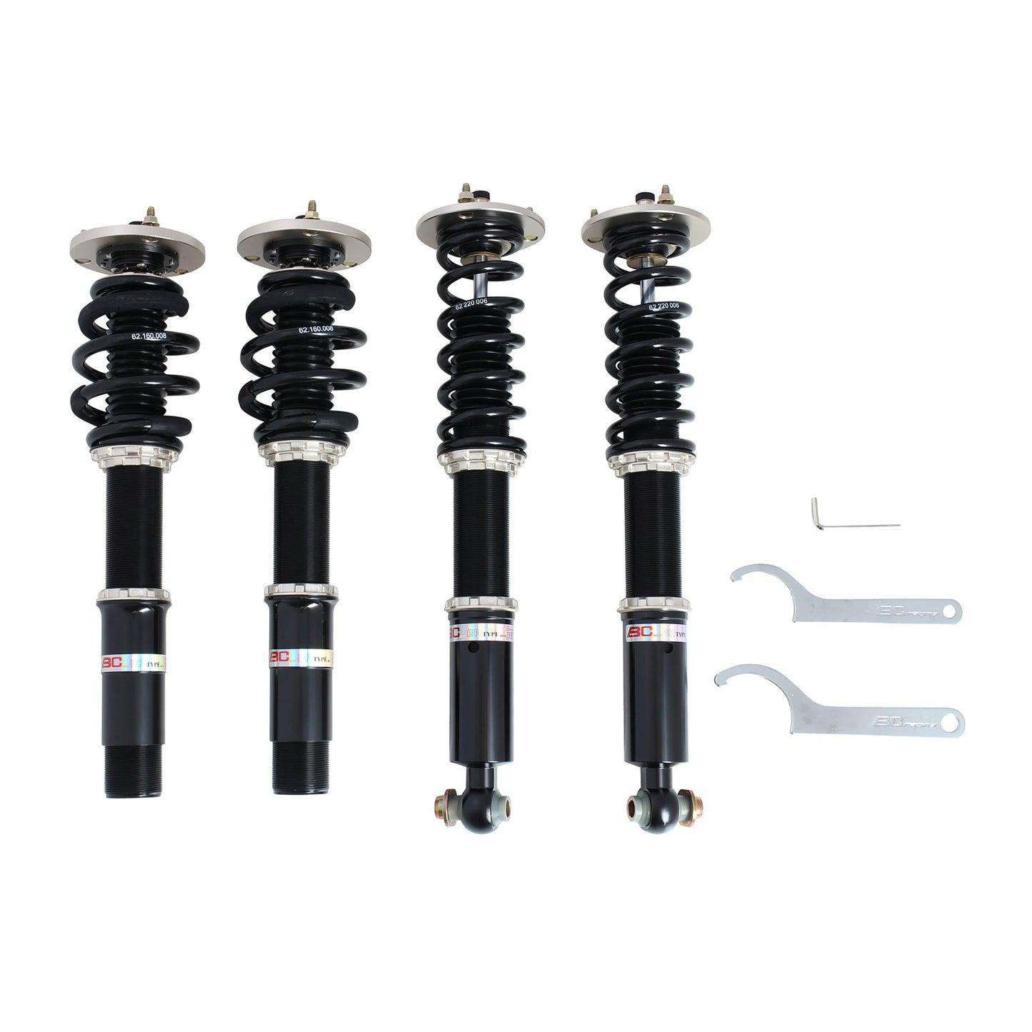 BC Racing BR Series coilovers on white background