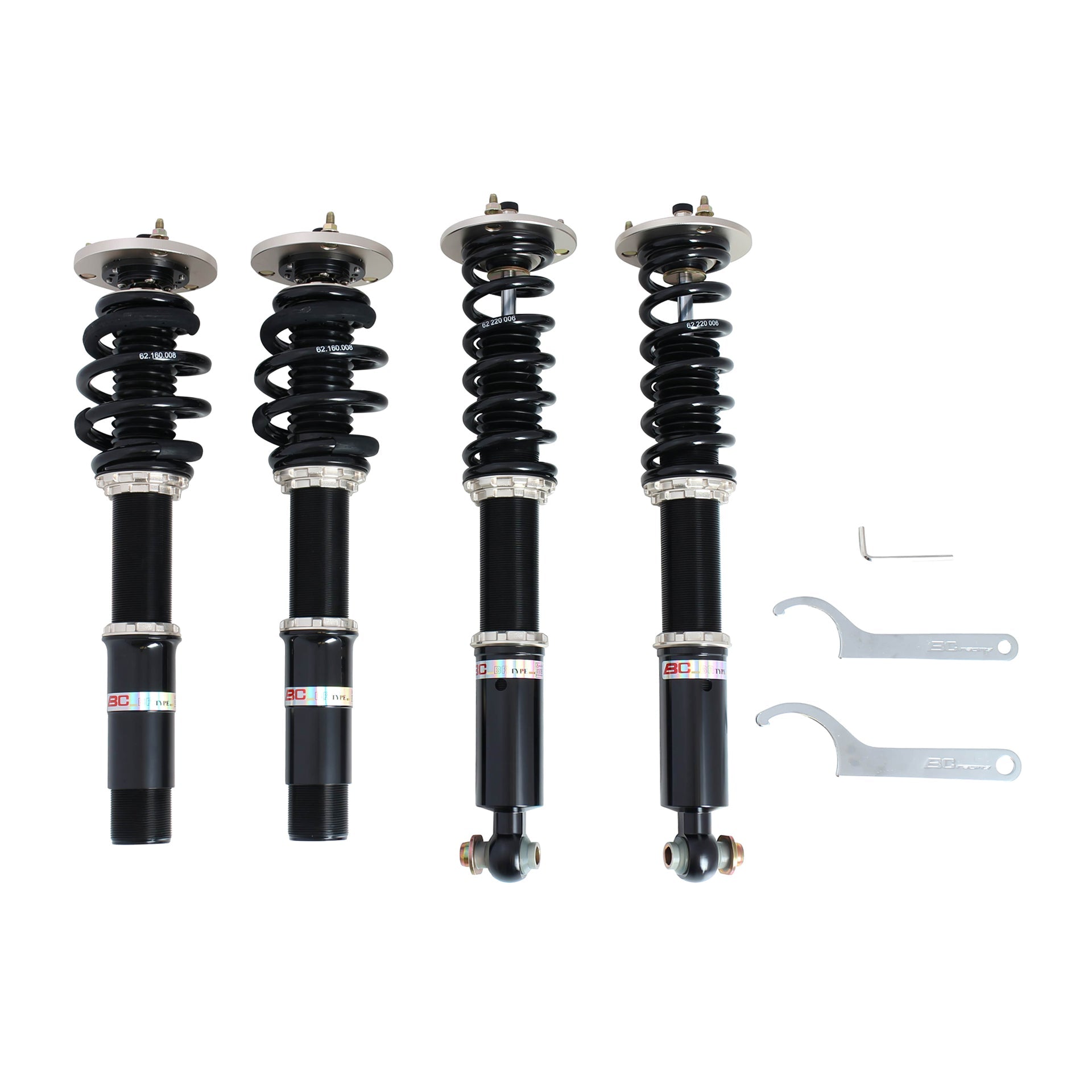 BC Racing BR Series coilovers on white background