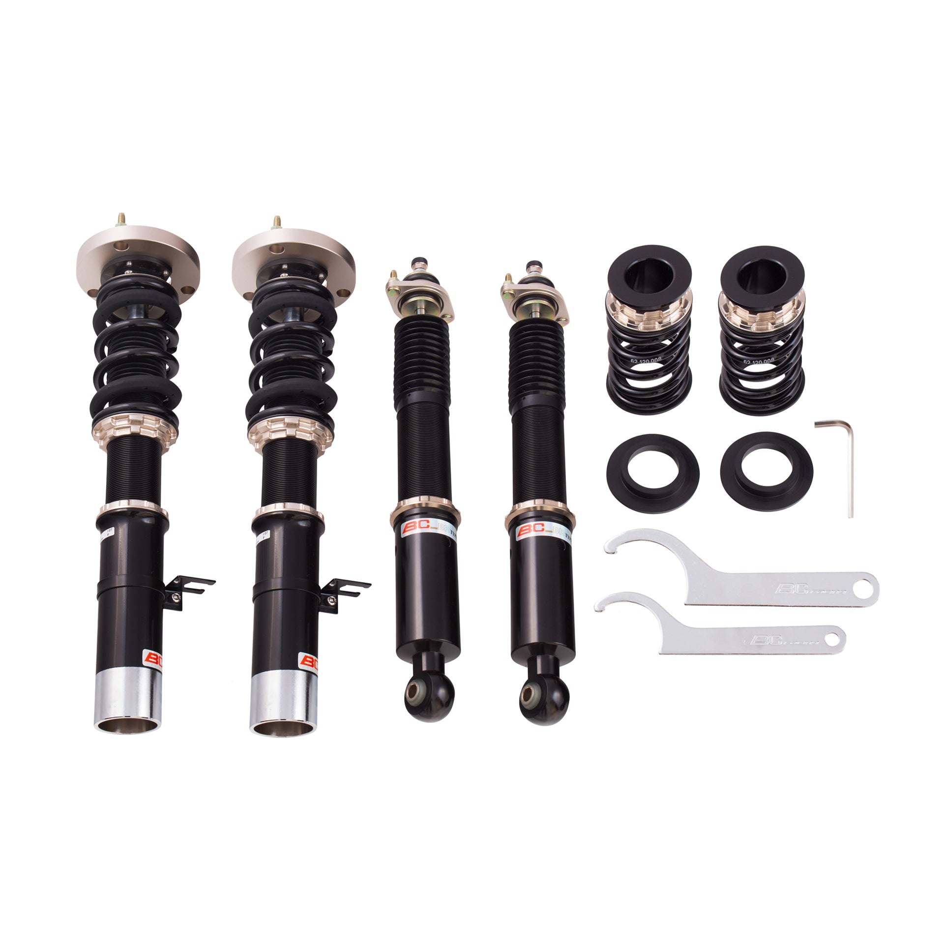 BC Racing BR Series coilovers on white background
