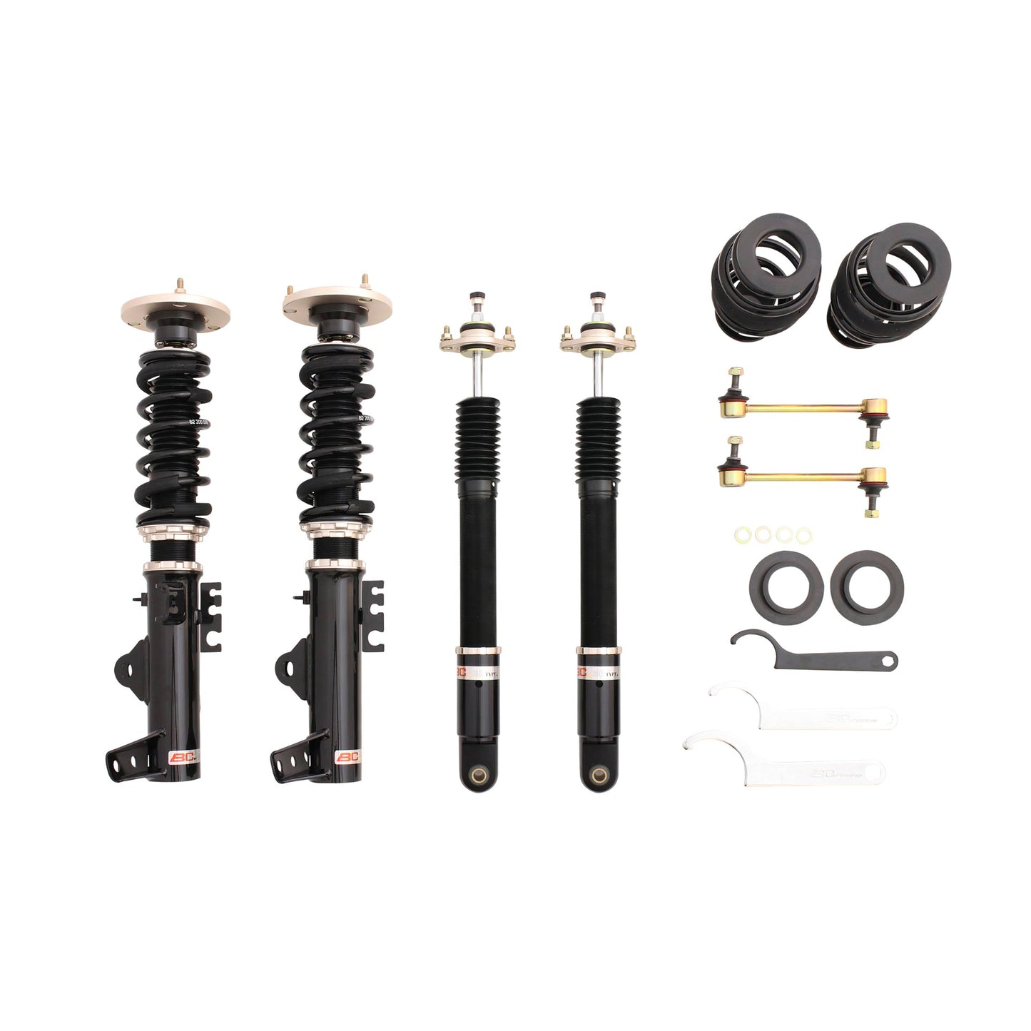 BC Racing BR Series coilovers on white background