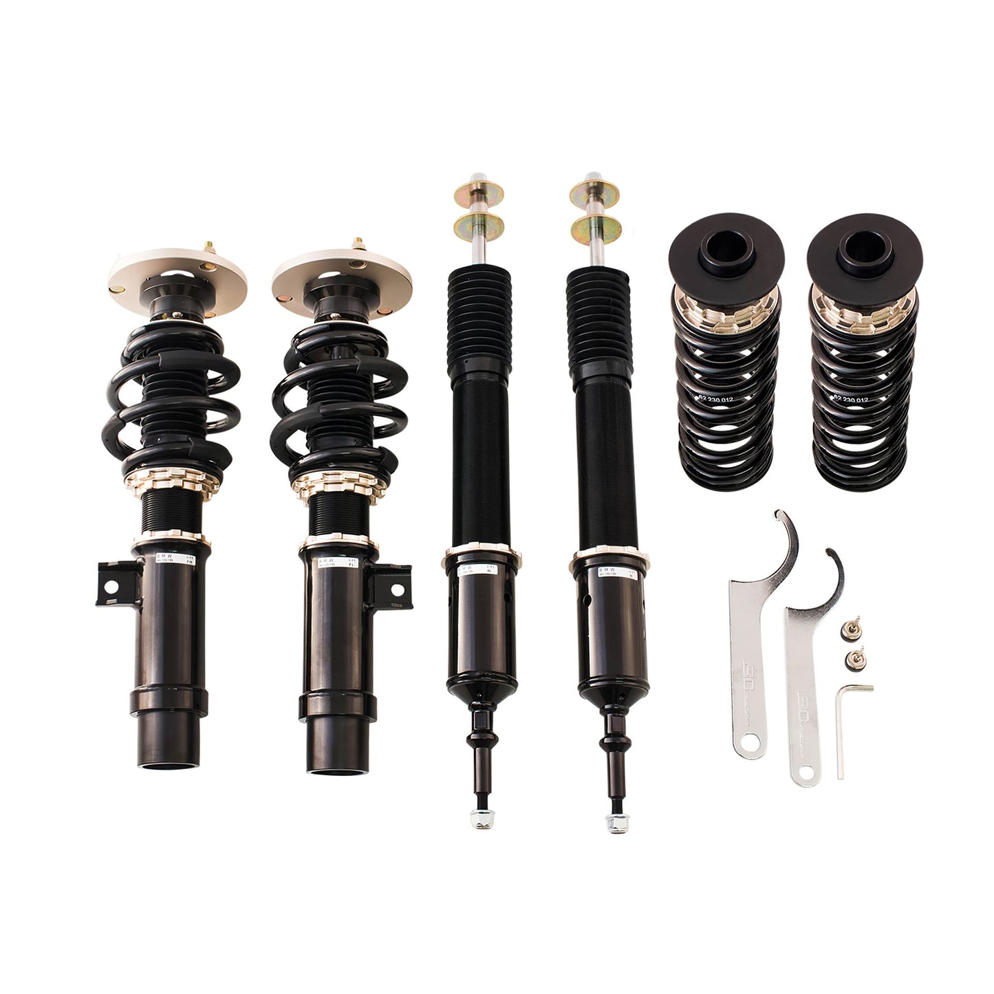 BC Racing BR Series coilovers on white background