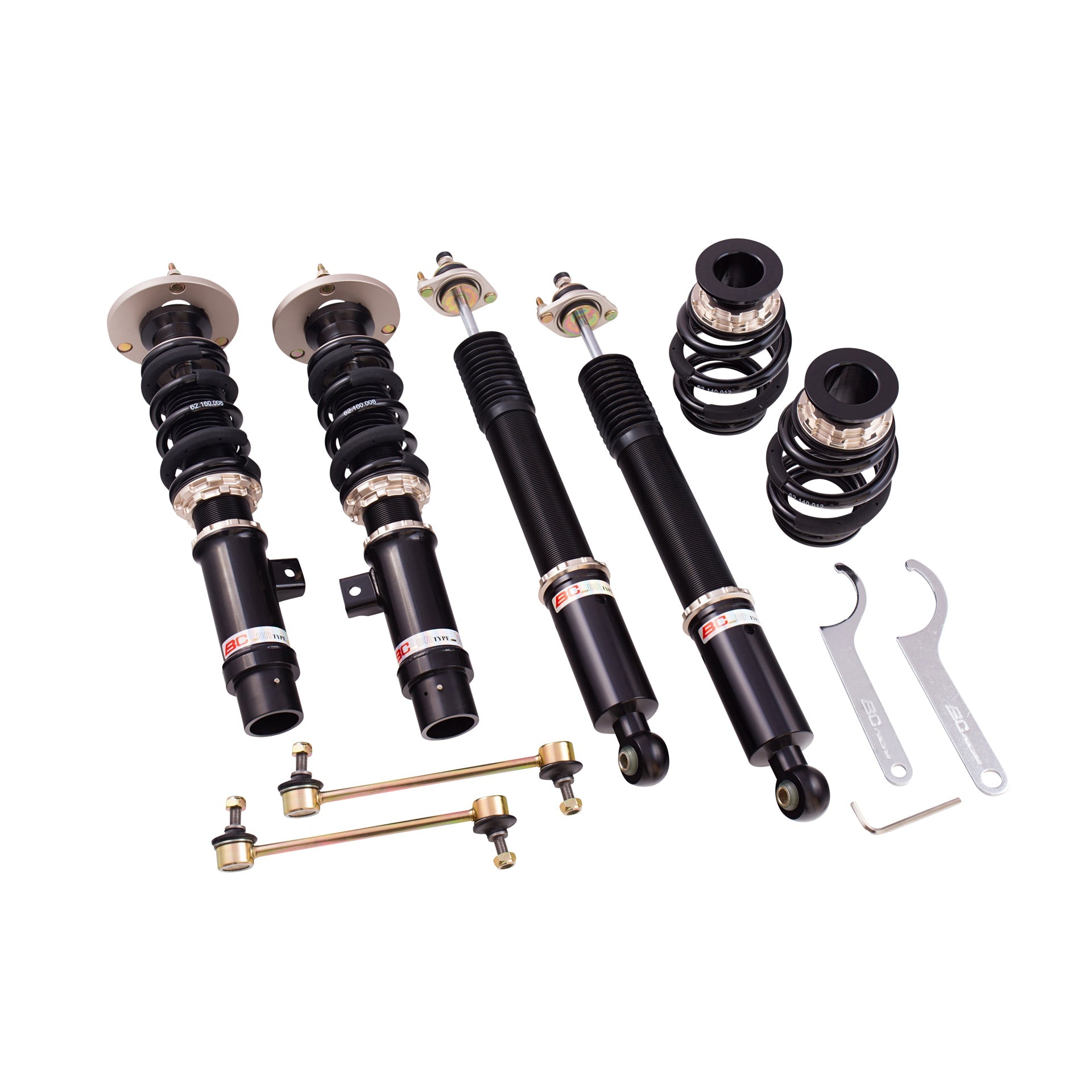 BC Racing BR Series coilovers on white background