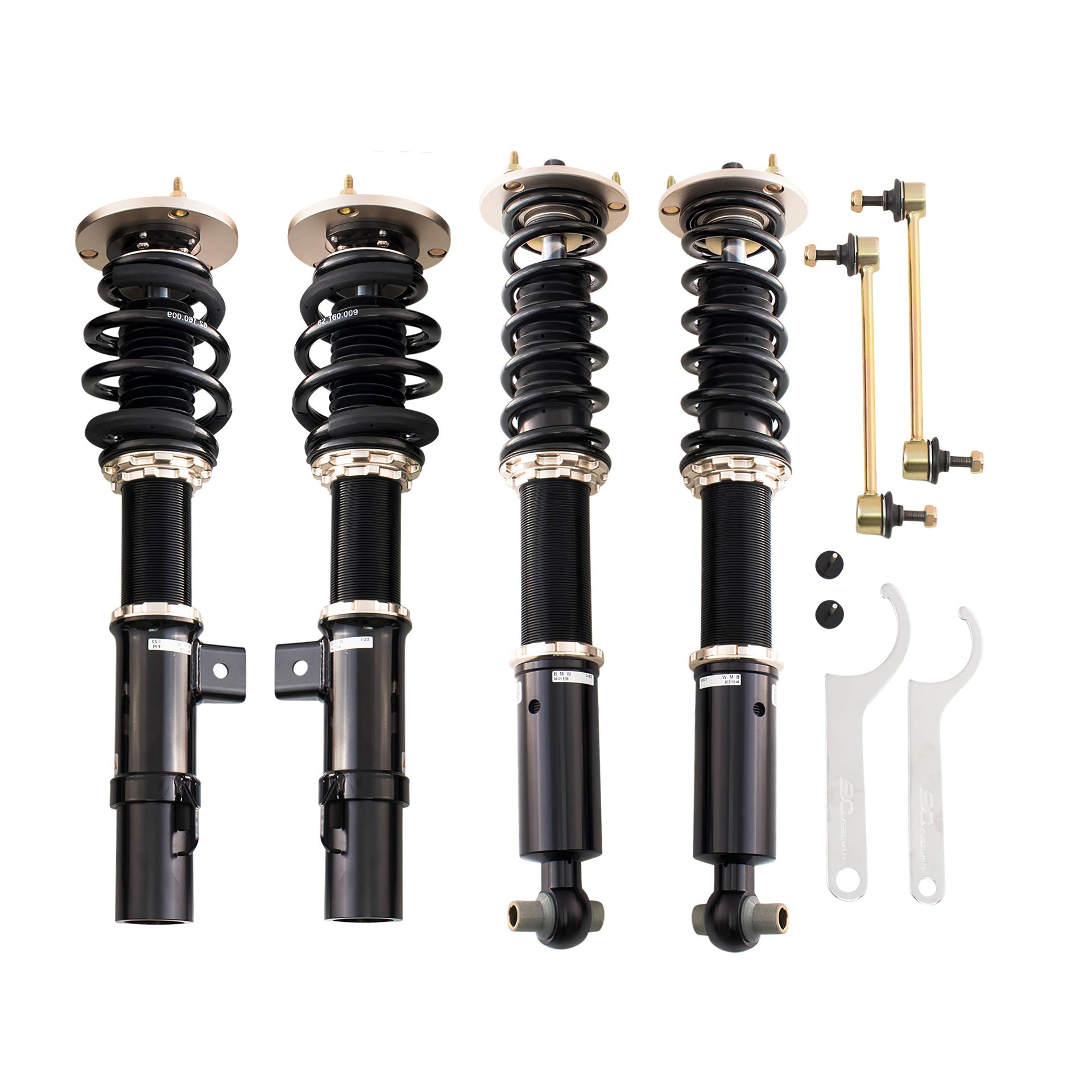 BC Racing BR Series coilovers on white background