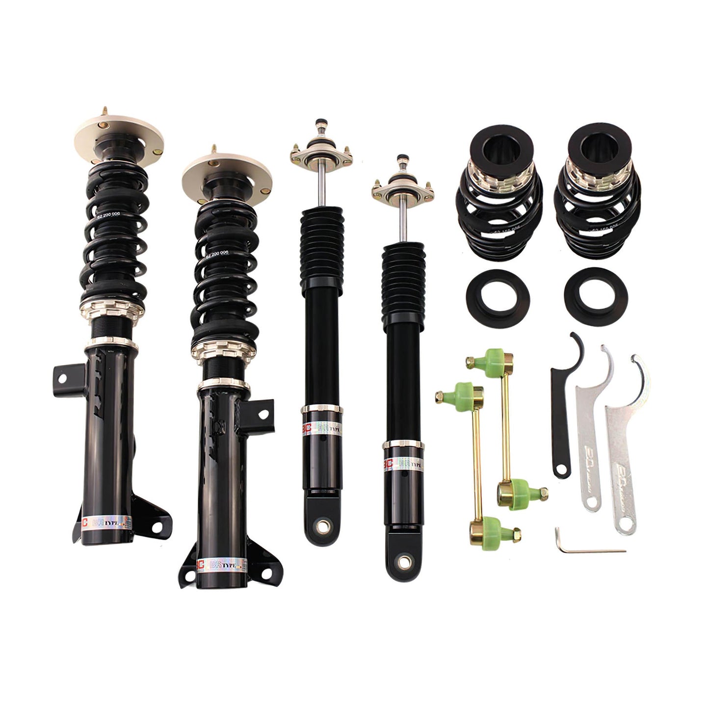 BC Racing BR Series coilovers on white background