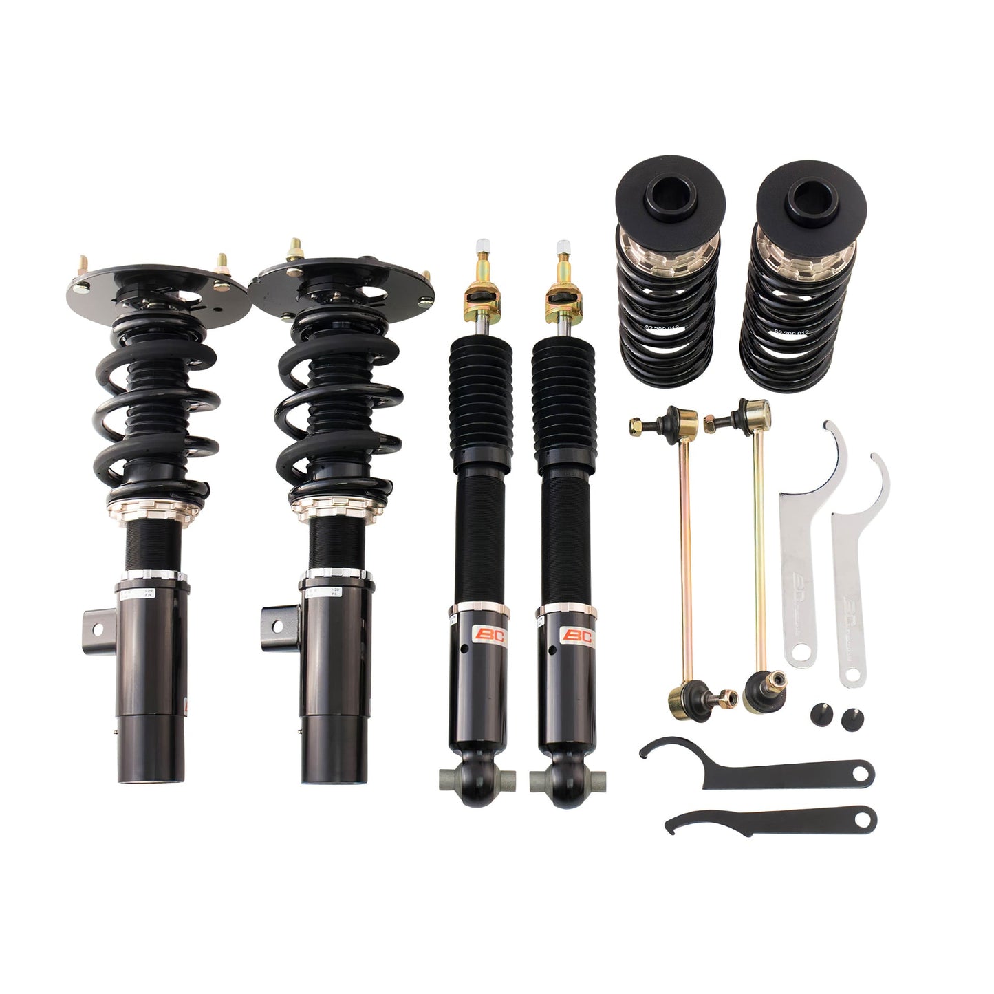 BC Racing BR Series coilovers on white background