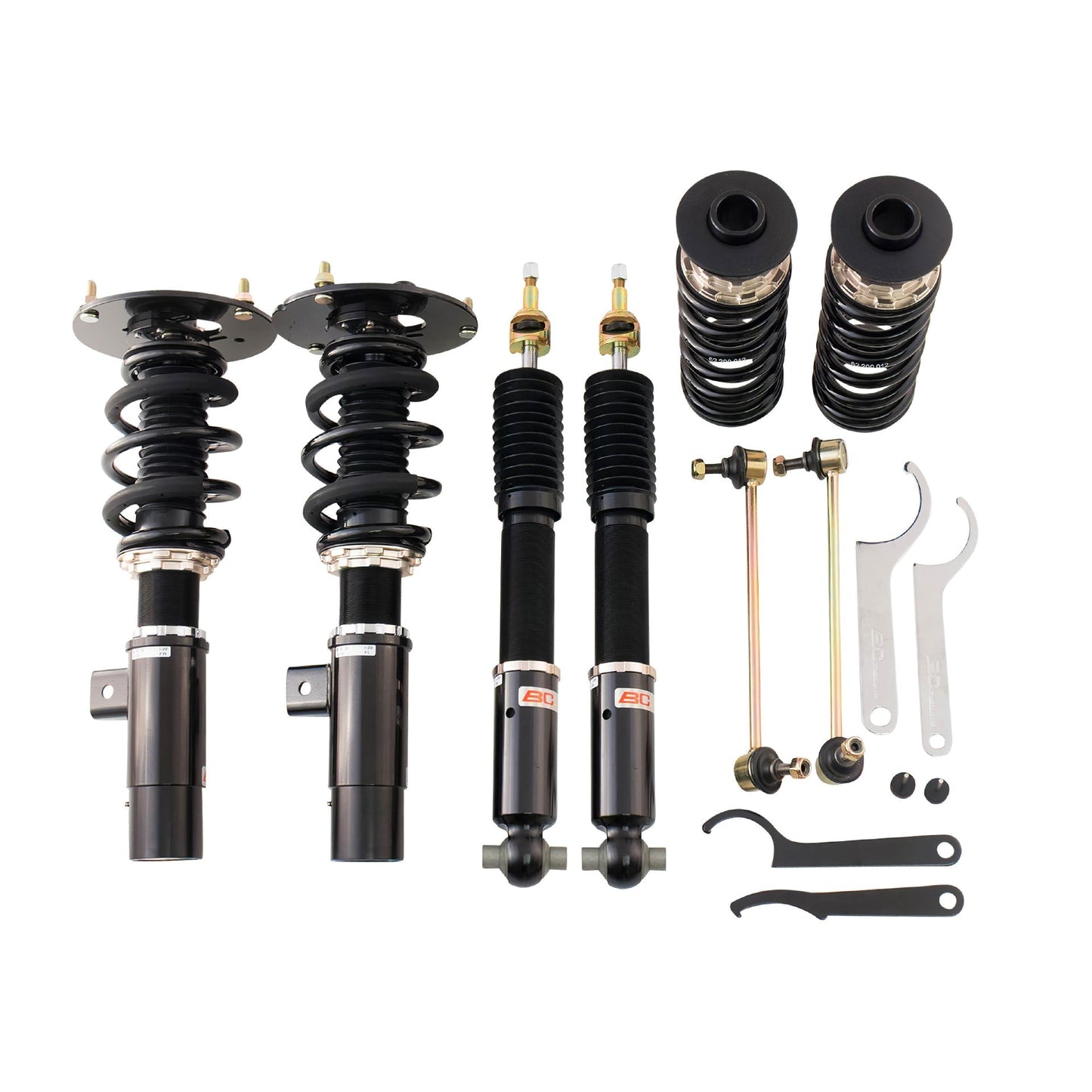 BC Racing BR Series coilovers on white background