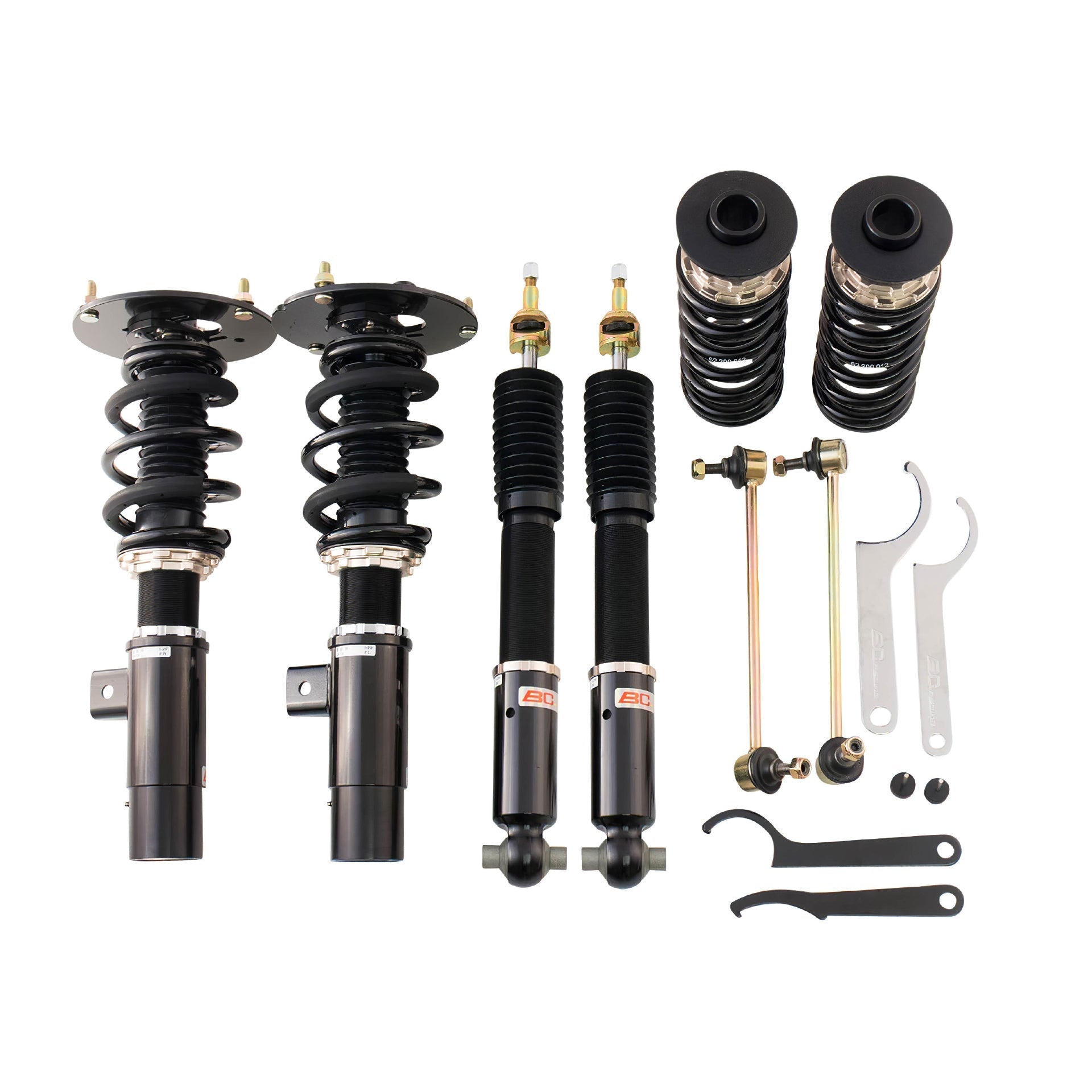 BC Racing BR Series coilovers on white background
