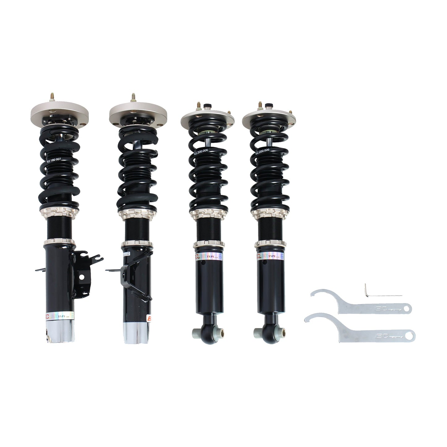 BC Racing BR Series coilovers on white background