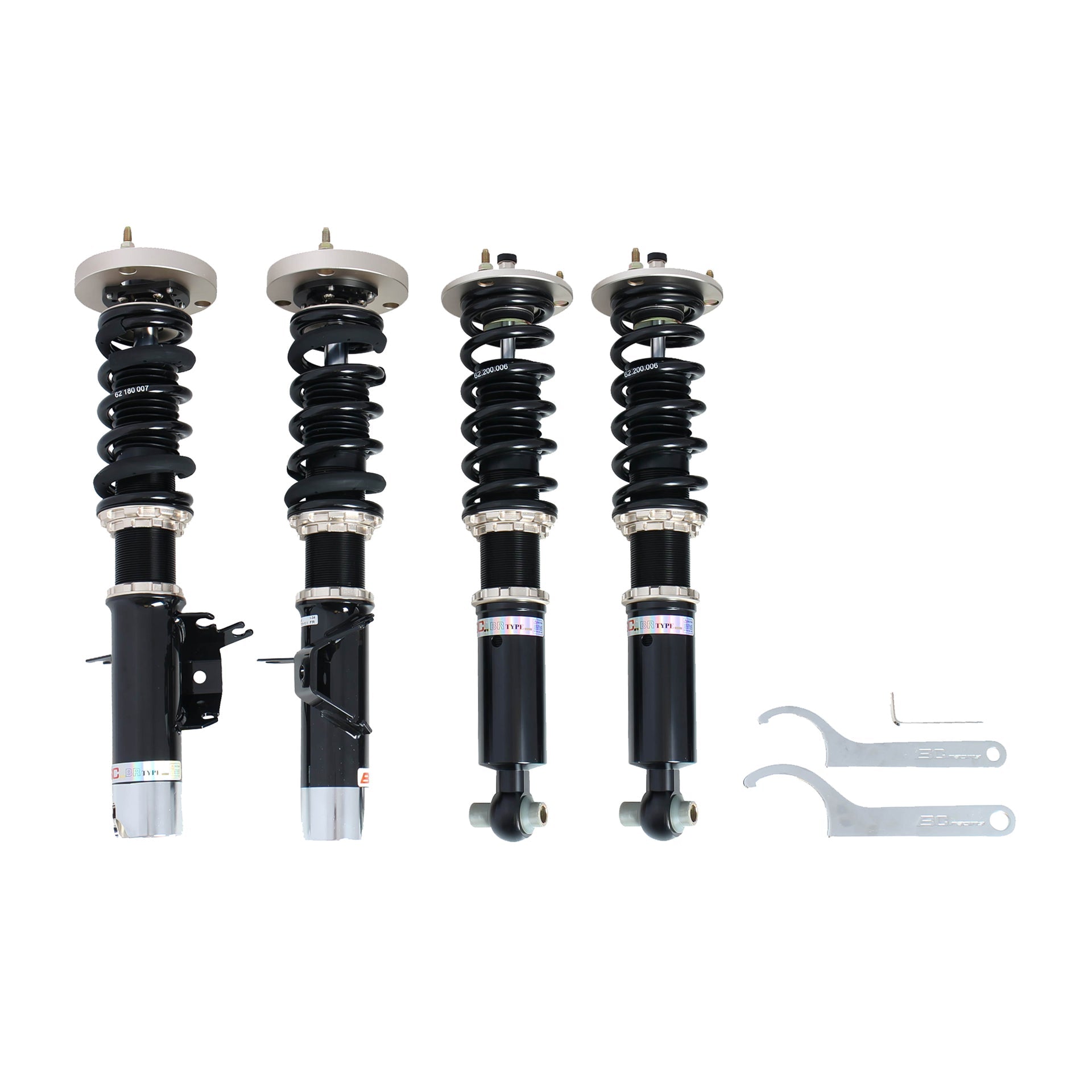 BC Racing BR Series coilovers on white background
