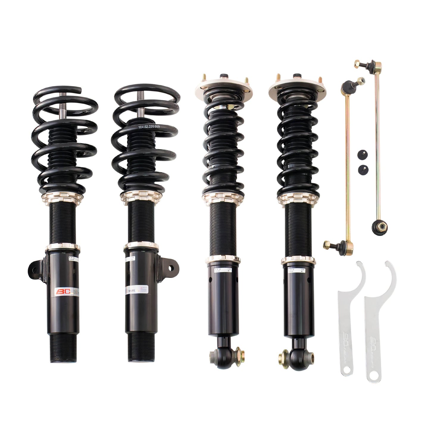BC Racing BR Series coilovers on white background