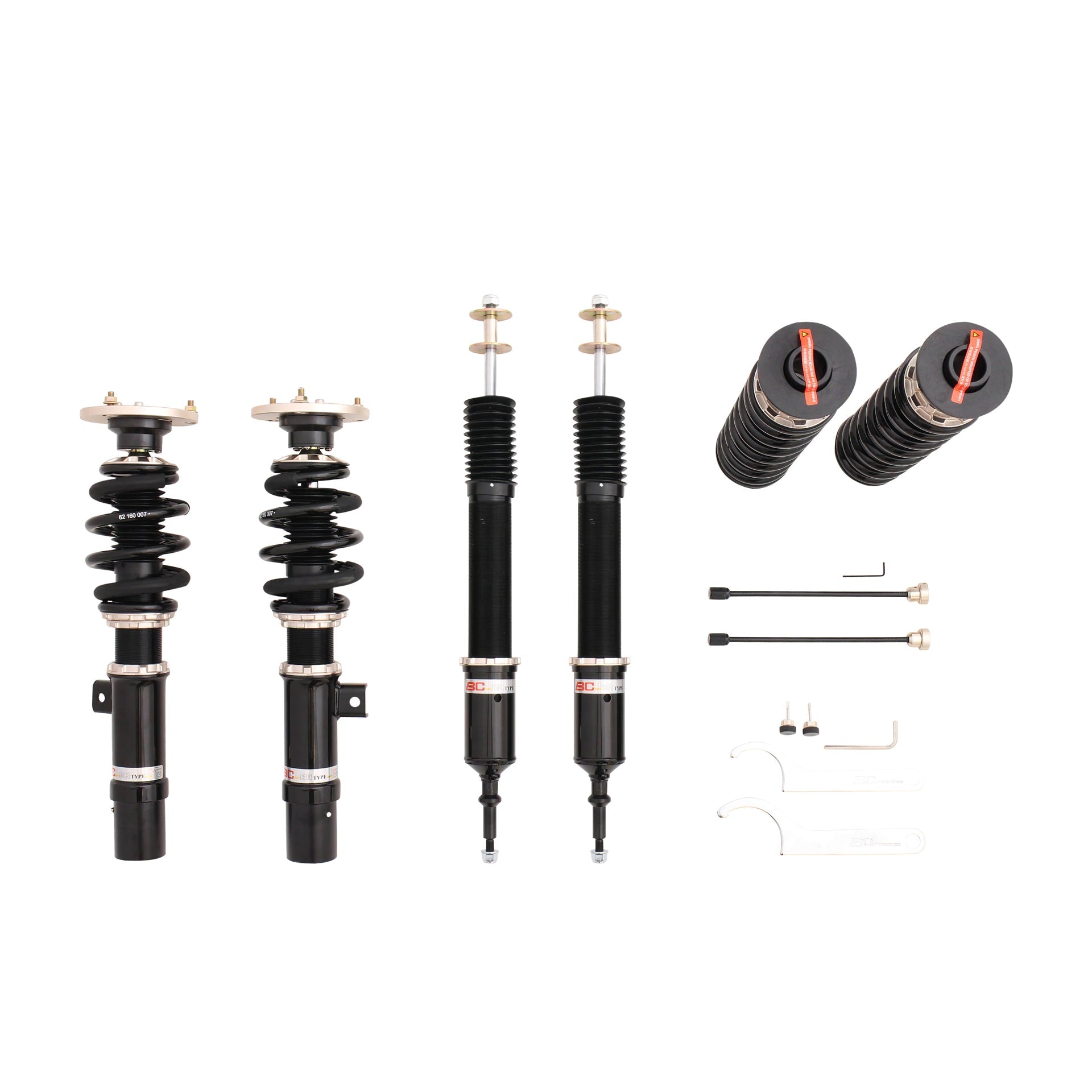 BC Racing BR Series coilovers on white background