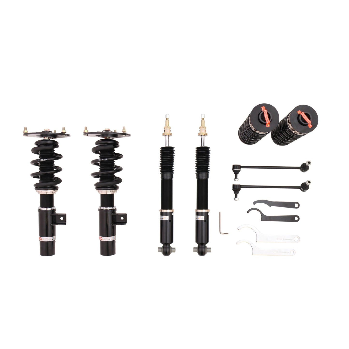 BC Racing BR Series coilovers on white background