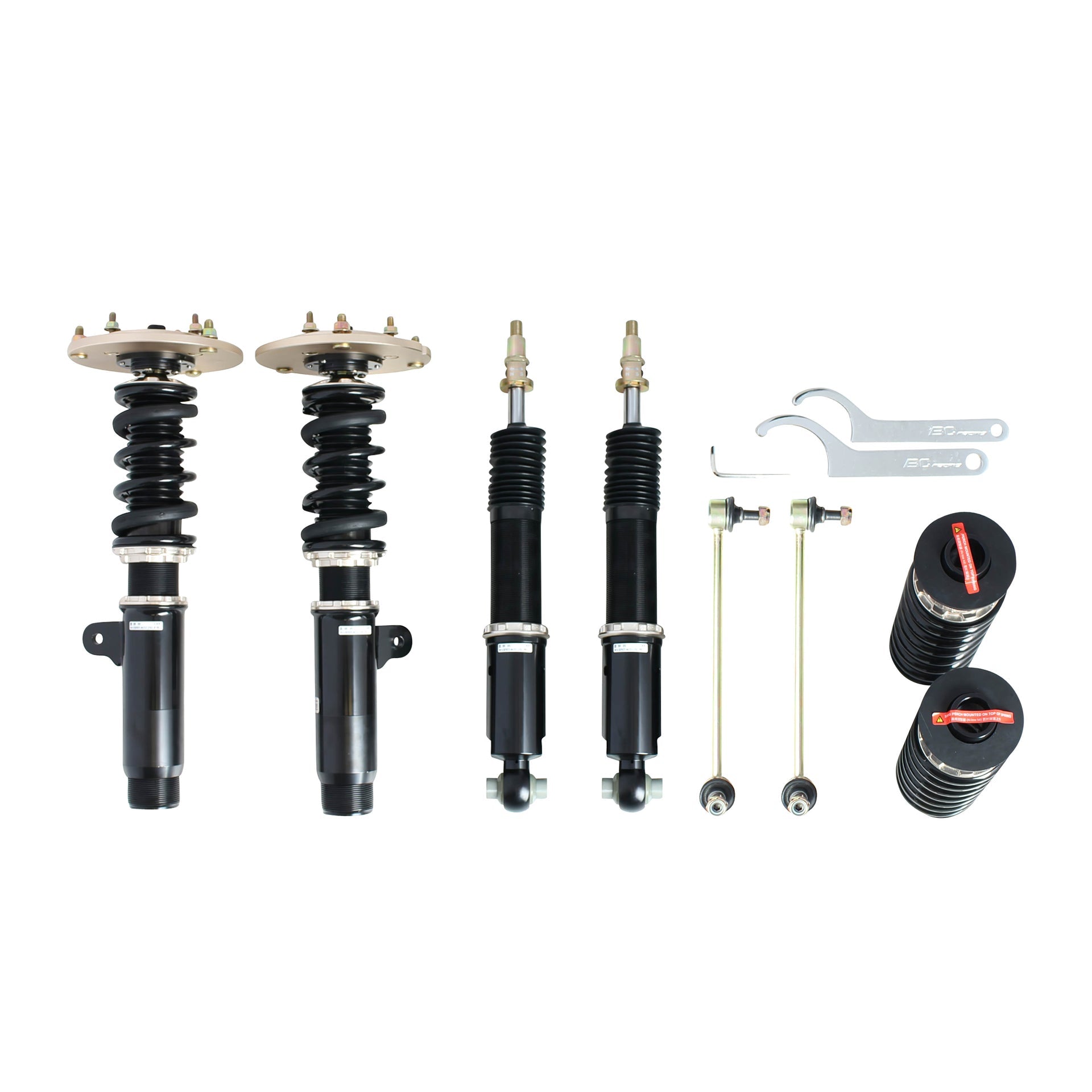 BC Racing BR Series coilovers on white background