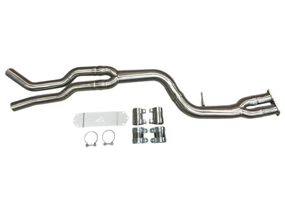 MAD BMW F87 M2C S55 Single Midpipe Non-Resonated W/ Brace - MAD-142