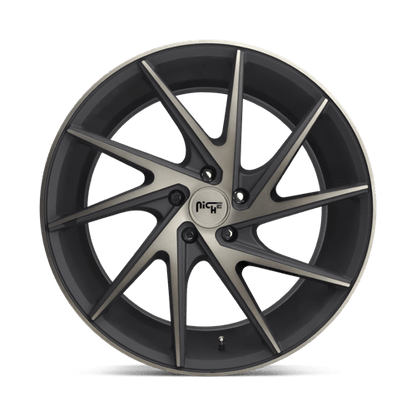 Niche M163 INVERT Matte Black Machined Ring 20x10.5 +45 5x114.3mm 72.6mm