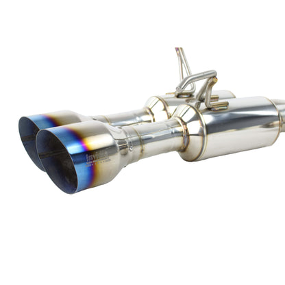 Invidia Gemini/R400 Single Layer Quad Titanium Tip Cat-back Exhaust - 11-14 Subaru WRX / STI Sedan