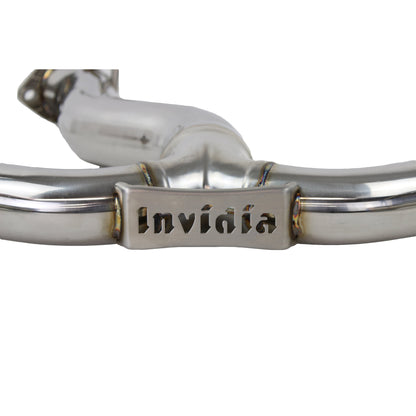 Invidia Gemini/R400 Single Layer Quad Titanium Tip Cat-back Exhaust - 11-14 Subaru WRX / STI Sedan