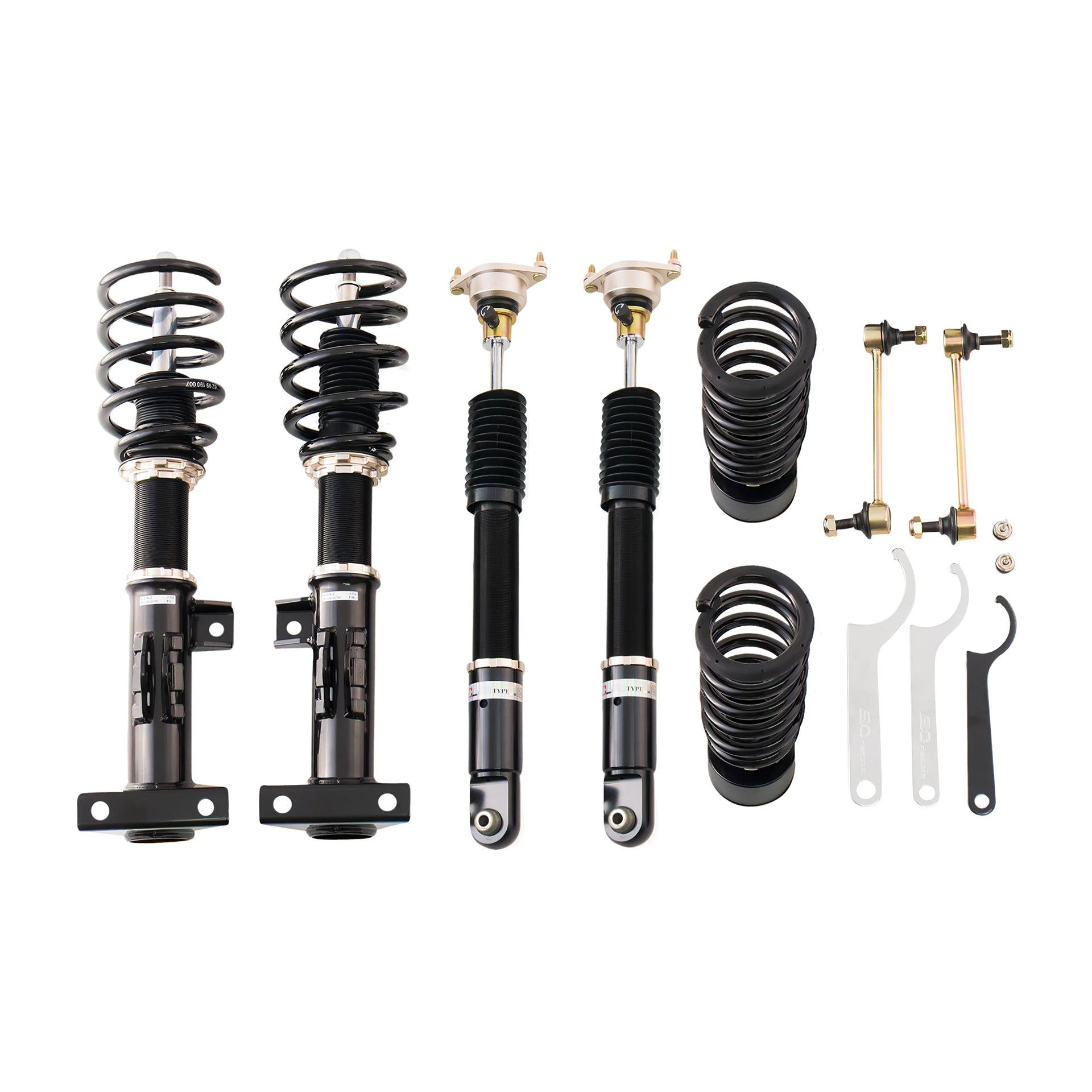 BC Racing BR Series coilovers on white background