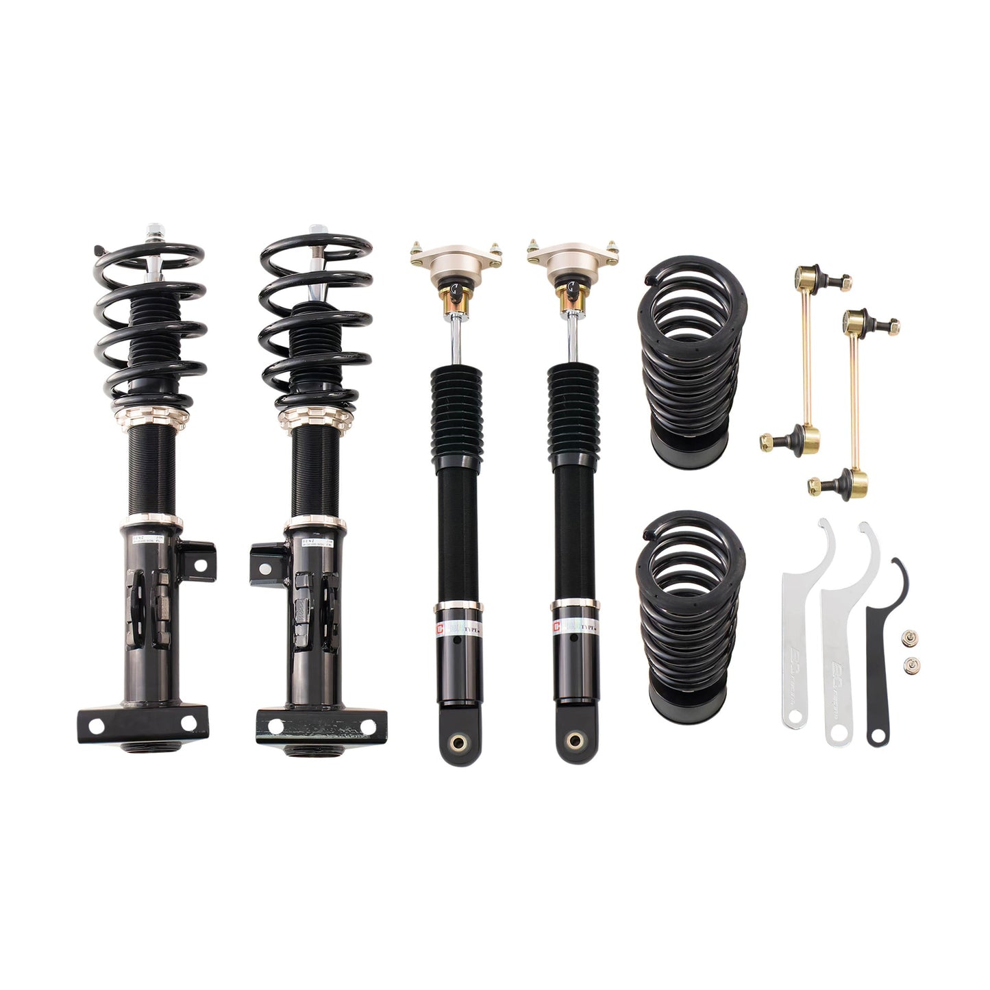 BC Racing BR Series coilovers on white background