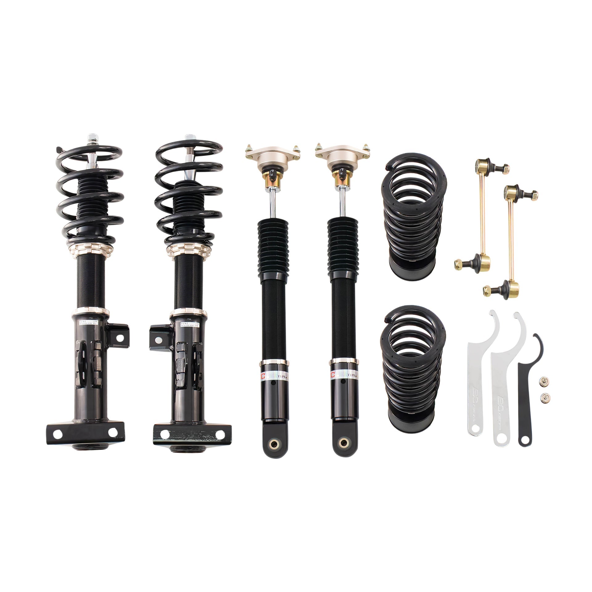 BC Racing BR Series coilovers on white background