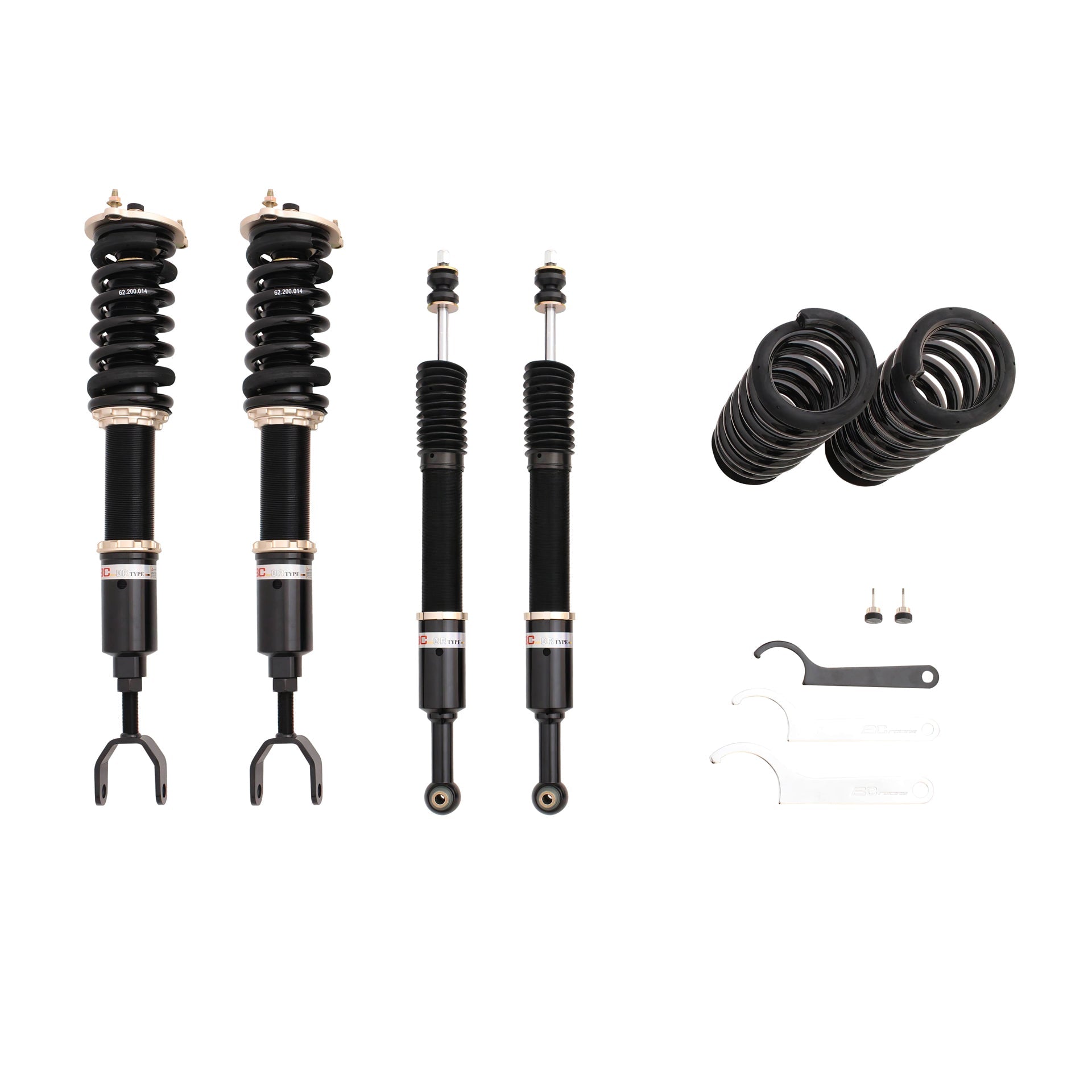 BC Racing BR Series coilovers on white background