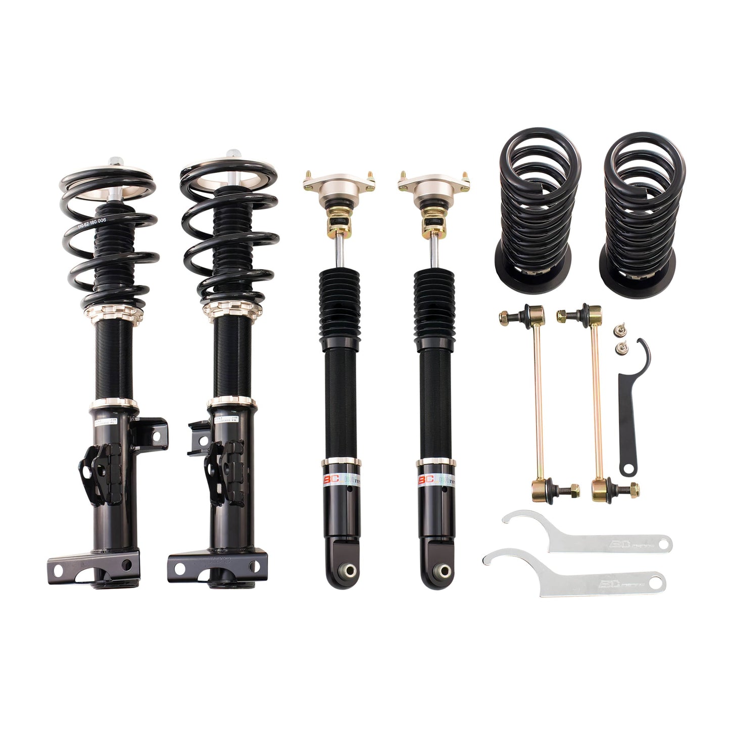 BC Racing BR Series coilovers on white background