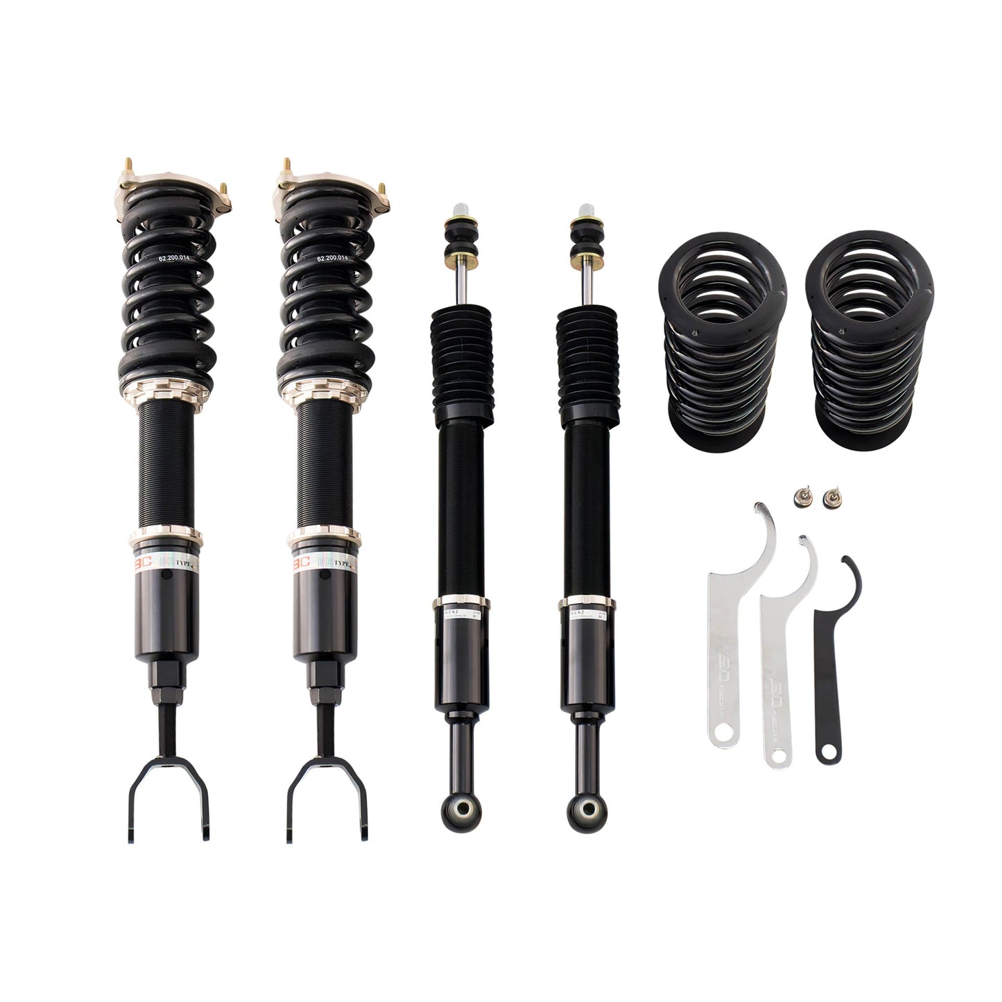 BC Racing BR Series coilovers on white background