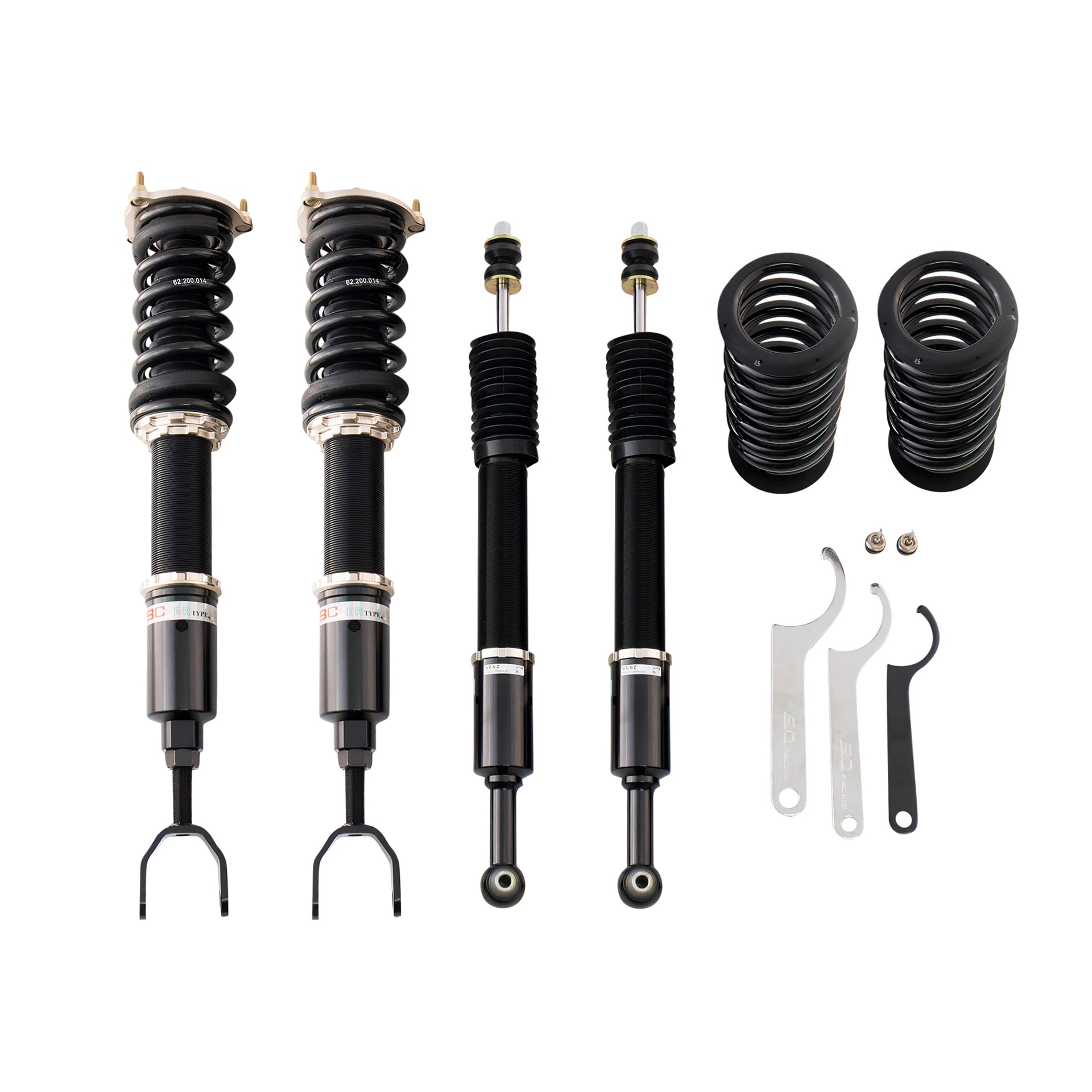 BC Racing BR Series coilovers on white background