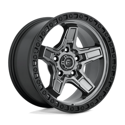 Fuel Offroad D698 KICKER Matte Gunmetal Black Bead Ring 17x9 -12 5x127mm 71.5mm