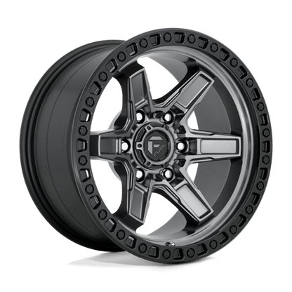 Fuel Offroad D698 KICKER Matte Gunmetal Black Bead Ring 17x9 -12 6x139.7mm 106.1mm