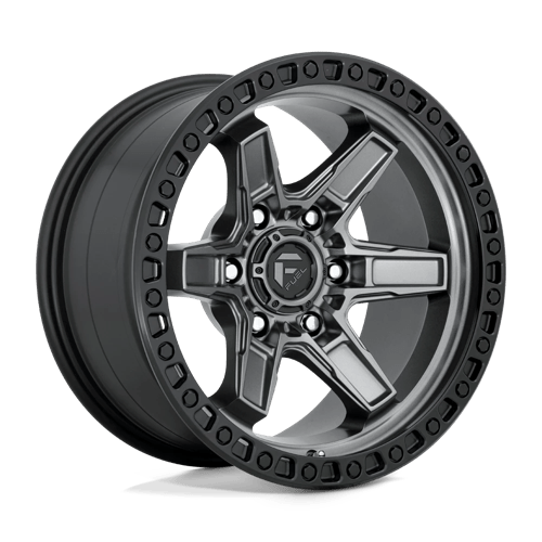 Fuel Offroad D698 KICKER Matte Gunmetal Black Bead Ring 17x9 +1 5x127mm 71.5mm