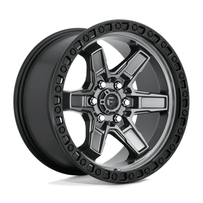 Fuel Offroad D698 KICKER Matte Gunmetal Black Bead Ring 17x9 +12 6x114.3mm 66.1mm